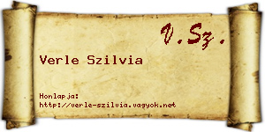 Verle Szilvia névjegykártya